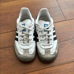Adidas Kids' White and Black Samba Sneakers